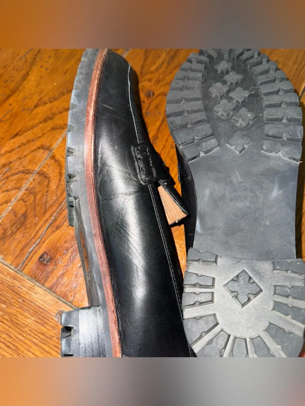Madewell Black The Corinne Lugsole Leather Loafer Size 9 NEW! No Box. - Picture 10 of 12